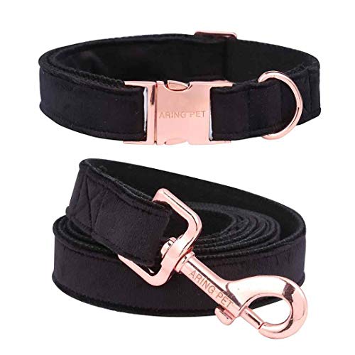 ARING PET Hundehalsband und Leine Set, Samt Hundehalsband und Leine, Verstellbares Halsband für Kleine Hunde Mittlere Hunde Große Hunde ARING PET Hundehalsband und Leine Set, Samt Hundehalsband und Leine, Verstellbares Halsband für Kleine Hunde Mittlere Hunde Große Hunde von ARING PET