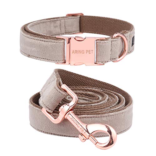 ARING PET Hundehalsband und Leine Set, Samt Hundehalsband und Leine, Verstellbares Halsband für Kleine Hunde Mittlere Hunde Große Hunde ARING PET Hundehalsband und Leine Set, Samt Hundehalsband und Leine, Verstellbares Halsband für Kleine Hunde Mittlere Hunde Große Hunde von ARING PET