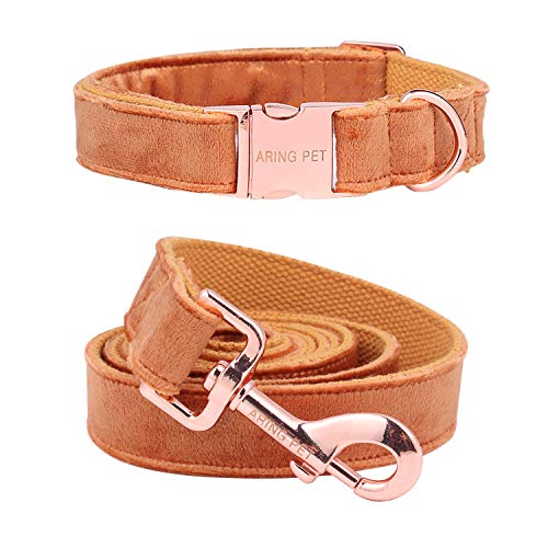 ARING PET Hundehalsband und Leine Set, Samt Hundehalsband und Leine, Verstellbares Halsband für Kleine Hunde Mittlere Hunde Große Hunde ARING PET Hundehalsband und Leine Set, Samt Hundehalsband und Leine, Verstellbares Halsband für Kleine Hunde Mittlere Hunde Große Hunde von ARING PET
