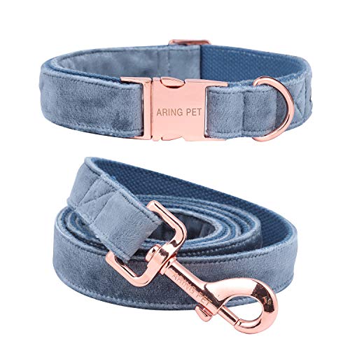ARING PET Hundehalsband und Leine Set, Samt Hundehalsband und Leine, Verstellbares Halsband für Kleine Hunde Mittlere Hunde Große Hunde ARING PET Hundehalsband und Leine Set, Samt Hundehalsband und Leine, Verstellbares Halsband für Kleine Hunde Mittlere Hunde Große Hunde von ARING PET