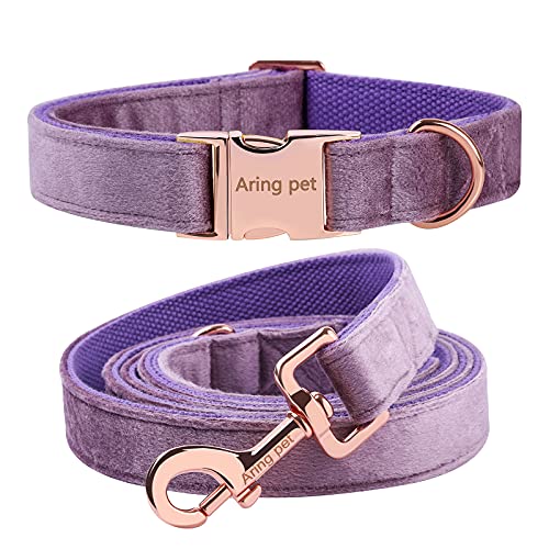 ARING PET Hundehalsband und Leine Set, Samt Hundehalsband und Leine, Bequemes Verstellbares Halsband&Leine Set für Jungen und Mädchen Hunde ARING PET Hundehalsband und Leine Set, Samt Hundehalsband und Leine, Bequemes Verstellbares Halsband&Leine Set für Jungen und Mädchen Hunde von ARING PET
