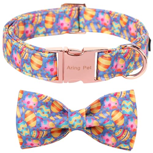 ARING PET Oster-Hundehalsband, niedliches Ostereier-Hundehalsband mit Schleife, verstellbar, Baumwolle, violett, Oster-Haustierhalsband, Welpenhalsbänder mit Metallschnalle ARING PET Oster-Hundehalsband, niedliches Ostereier-Hundehalsband mit Schleife, verstellbar, Baumwolle, violett, Oster-Haustierhalsband, Welpenhalsbänder mit Metallschnalle von ARING PET