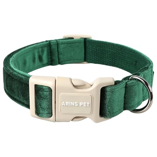 ARING PET Samt-Hundehalsband, niedliches Weihnachts-Hundehalsband für kleine Hunde, verstellbar, leicht, dunkelgrün, Welpenhalsband, Hundehalskette mit Schnellverschluss-Schnalle ARING PET Samt-Hundehalsband, niedliches Weihnachts-Hundehalsband für kleine Hunde, verstellbar, leicht, dunkelgrün, Welpenhalsband, Hundehalskette mit Schnellverschluss-Schnalle von ARING PET