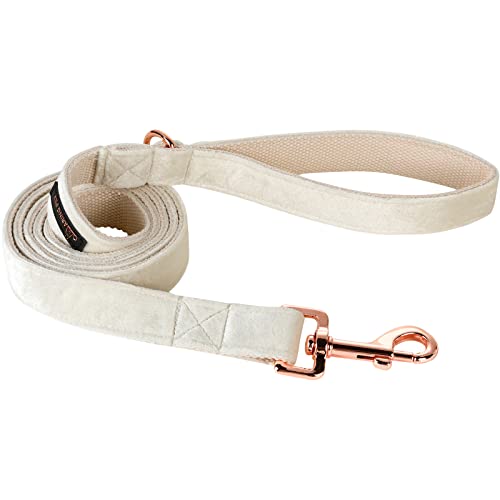 ARING PET Samt-Hundeleine und Halsband, handgefertigt, starker weißer Samt, Hochzeitsleine für kleine bis große Hunde ARING PET Samt-Hundeleine und Halsband, handgefertigt, starker weißer Samt, Hochzeitsleine für kleine bis große Hunde von ARING PET
