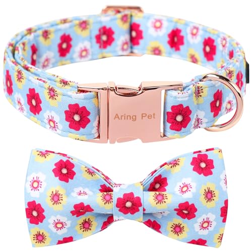 ARING PET Summer Dog Collar-Cute Girl Dog Collar with Bowtie Adjustable Bowtie Dog Collar Puppy Collars with Metal Buckle for Small Medium Large Dogs ARING PET Summer Dog Collar-Cute Girl Dog Collar with Bowtie Adjustable Bowtie Dog Collar Puppy Collars with Metal Buckle for Small Medium Large Dogs von ARING PET