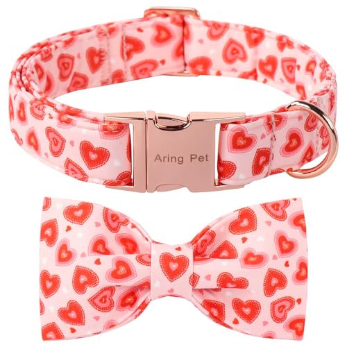 ARING PET Valentinstags-Hundehalsband, rosa Herzform, mit Schleife, verstellbar, Hochzeits-Herz-Fliege, Hundehalsband, Haustier-Halskette für Mädchen und Jungen ARING PET Valentinstags-Hundehalsband, rosa Herzform, mit Schleife, verstellbar, Hochzeits-Herz-Fliege, Hundehalsband, Haustier-Halskette für Mädchen und Jungen von ARING PET