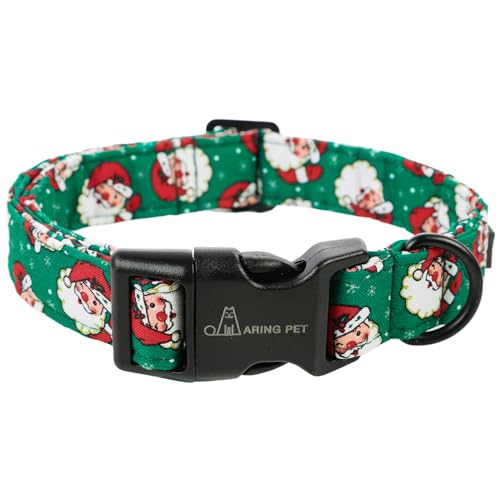 ARING PET Weihnachtliches Hundehalsband, niedliches Weihnachtsmann-Design, verstellbar, leicht, mit Schnellverschluss-Schnalle von ARING PET