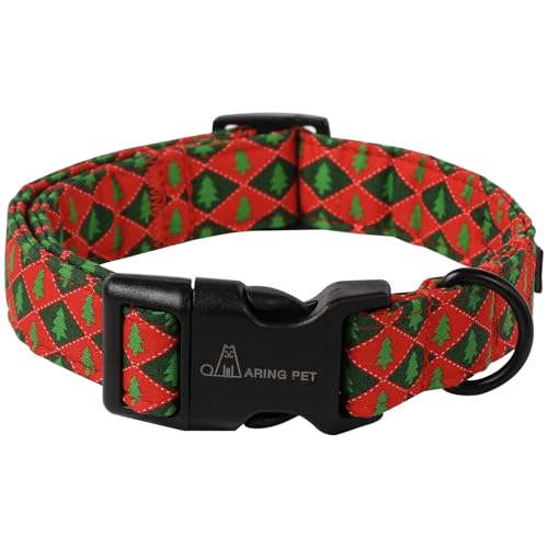 ARING PET Weihnachts-Hundehalsband, Baumwolle, rot, kariert, verstellbar, Weihnachtsbaum, Haustierhalsband, Welpenhalsband mit Schnellverschluss-Schnalle für Mädchen und Jungen ARING PET Weihnachts-Hundehalsband, Baumwolle, rot, kariert, verstellbar, Weihnachtsbaum, Haustierhalsband, Welpenhalsband mit Schnellverschluss-Schnalle für Mädchen und Jungen von ARING PET