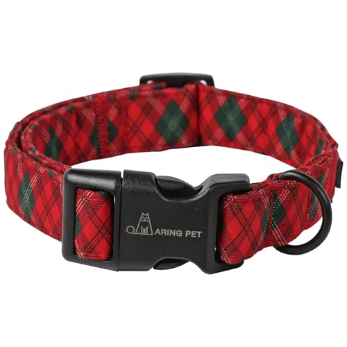 ARING PET Weihnachts-Hundehalsband, Baumwolle, rot, kariert, verstellbar, mit Schnellverschluss-Schnalle, für Mädchen und Jungen ARING PET Weihnachts-Hundehalsband, Baumwolle, rot, kariert, verstellbar, mit Schnellverschluss-Schnalle, für Mädchen und Jungen von ARING PET