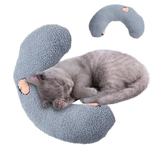 ARIOU Beruhigendes Katzenkissen, niedliches weiches U-förmiges bequemes Katzenkissen, hautfreundliches elastisches Kissen, Haustierzubehör für Hunde, Welpen, Kätzchen, Katzen, kleine Haustiere ARIOU Beruhigendes Katzenkissen, niedliches weiches U-förmiges bequemes Katzenkissen, hautfreundliches elastisches Kissen, Haustierzubehör für Hunde, Welpen, Kätzchen, Katzen, kleine Haustiere von ARIOU