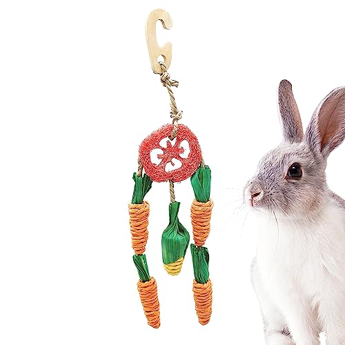 ARIOU Kaninchen-Kauspielzeug für Zähne,Kauspielzeug für Kaninchen - Bunter Vogelkäfigspieß und Futtersuchspielzeug - Vogelkäfigspieß, sichere Karottenform, bissfestes Kauspielzeug für Hamster, von ARIOU