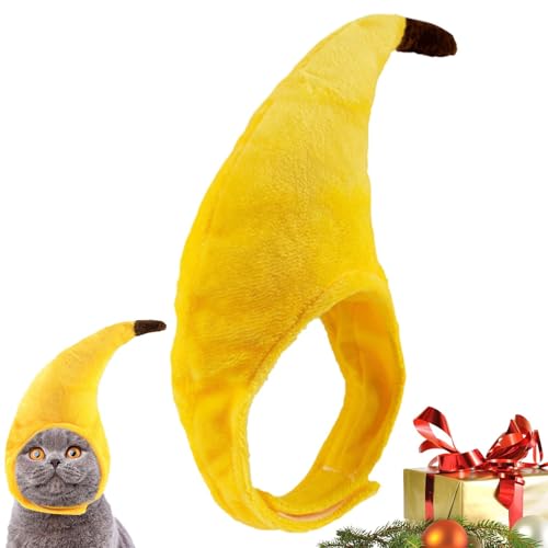 Hüte für Hunde – Bananenförmiger Katzenhut | lustiger, süßer, weicher Plüschhut mit verstellbarem Riemen | warme Haustierbekleidung und kaltes Wetter für kleine Welpen und Kätzchen | Foto-Requisiten Hüte für Hunde – Bananenförmiger Katzenhut | lustiger, süßer, weicher Plüschhut mit verstellbarem Riemen | warme Haustierbekleidung und kaltes Wetter für kleine Welpen und Kätzchen | Foto-Requisiten von ARIOU