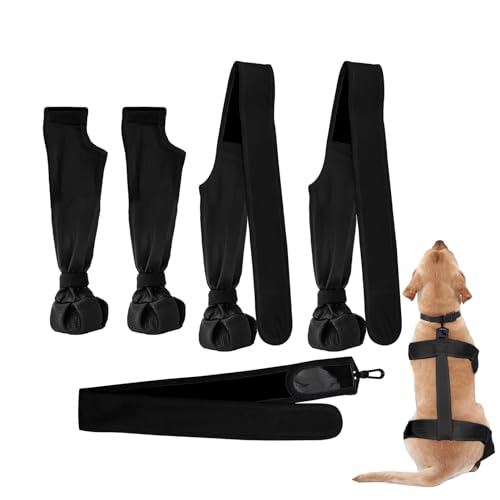 Hundestiefel Mit Hosenträger, Wasserdichter Pfotenschutz, Weiche Welpenstiefel, Hundestiefel-Leggings, Rutschfeste Winterschuhe Für Hunde, Verstellbare Stiefel Für Hundepfoten, Schützt Vor Heißem, Kal von ARIOU