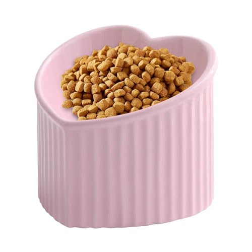 Keramik Katzenfutternapf - Keramik geneigte Wasserschale für Haustiere | Herzform flache Katzenwasserschale, Futterschale für Haustiere für kleine Haustiere und Katzen Keramik Katzenfutternapf - Keramik geneigte Wasserschale für Haustiere | Herzform flache Katzenwasserschale, Futterschale für Haustiere für kleine Haustiere und Katzen von ARIOU
