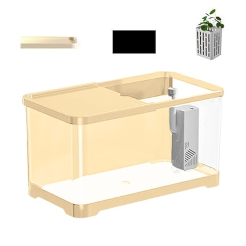 Kleines Aquarium-Set, kreatives Fischaquarium mit Korb, Salzwasser-Aquarium-Kit, Fischtank-Kit für kleine Salzwasseraquarien, für Quallen, Guppy, Garnelen, Goldfisch Kleines Aquarium-Set, kreatives Fischaquarium mit Korb, Salzwasser-Aquarium-Kit, Fischtank-Kit für kleine Salzwasseraquarien, für Quallen, Guppy, Garnelen, Goldfisch von ARIOU