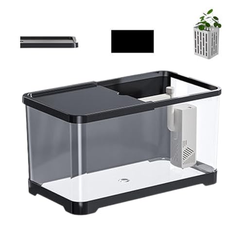 Kleines Aquarium-Set, kreatives Fischaquarium mit Korb, Salzwasser-Aquarium-Kit, Fischtank-Kit für kleine Salzwasseraquarien, für Quallen, Guppy, Garnelen, Goldfisch Kleines Aquarium-Set, kreatives Fischaquarium mit Korb, Salzwasser-Aquarium-Kit, Fischtank-Kit für kleine Salzwasseraquarien, für Quallen, Guppy, Garnelen, Goldfisch von ARIOU
