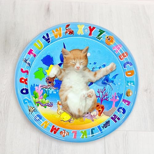 Sensorische Wassermatte für Katzen, tragbare Katzenmatte, Katzenspielzeug für gelangweilte Indoor-Katzen, interaktives Kätzchen-Spielzeug, Haustier-Kühlmatte für den Sommer, verdicktes Sensorische Wassermatte für Katzen, tragbare Katzenmatte, Katzenspielzeug für gelangweilte Indoor-Katzen, interaktives Kätzchen-Spielzeug, Haustier-Kühlmatte für den Sommer, verdicktes von ARIOU