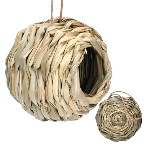 Stroh-Vogelhaus – 6 cm Stroh-Vogelhaus mit Öffnung, Stroh-Vogelhaus-Nest, Naturfaser, gemütlich, umweltfreundliches Stroh-Vogelhaus, Ruheplatz für mittelgroße Papageien, Vogelnest Stroh-Vogelhaus – 6 cm Stroh-Vogelhaus mit Öffnung, Stroh-Vogelhaus-Nest, Naturfaser, gemütlich, umweltfreundliches Stroh-Vogelhaus, Ruheplatz für mittelgroße Papageien, Vogelnest von ARIOU