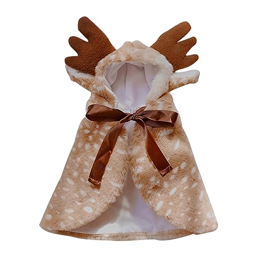 Weihnachtlicher Haustierumhang, Rentier-Cosplay, Weihnachtselch-Kostüm, Hund, weiches Haustier-Rentier-Kostüm, Weihnachts-Outfit Bekleidung für kleine Hunde und Katzen, Rentier-Umhang für Hunde und Weihnachtlicher Haustierumhang, Rentier-Cosplay, Weihnachtselch-Kostüm, Hund, weiches Haustier-Rentier-Kostüm, Weihnachts-Outfit Bekleidung für kleine Hunde und Katzen, Rentier-Umhang für Hunde und von ARIOU