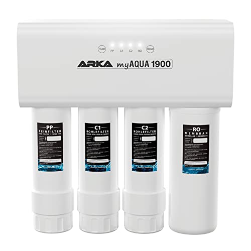 ARKA myAQUA 1900 Umkehrosmoseanlage 1900 L/Tag - Wasserfilter & Enthärtungsanlage, entfernt bis zu 99% Salze, Schadstoffe & Bakterien - Für Aquarien & Haushalt ARKA myAQUA 1900 Umkehrosmoseanlage 1900 L/Tag - Wasserfilter & Enthärtungsanlage, entfernt bis zu 99% Salze, Schadstoffe & Bakterien - Für Aquarien & Haushalt von ARKA