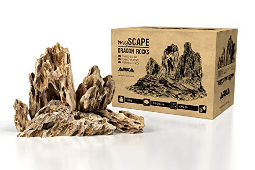 ARKA mySCAPE-Rocks Dragon - 10-30 cm / 5 kg Mix - Drachenstein - Natur Aquarium Steine für einzigartige Aquascapes im Süßwasser Aquarium & Aufbauten in jedem Terrarium von ARKA Aquatics