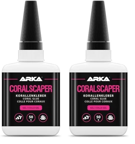ARKA Coralscaper - 50 g - Korallenkleber Gel für schnelles & ergiebiges Verkleben von Korallen in Meerwasseraquarien, fest & zuverlässig (Packung mit 2) von ARKA