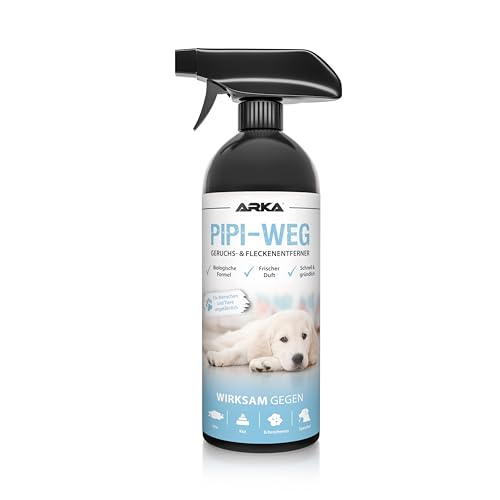 PIPI-WEG Geruchsneutralisierer 750 ml - Enzymreiniger Konzentrat - Geruchsentferner und Fleckenentferner gegen alle Gerüche, wie Hundeurin oder Ausscheidungen auf Sofa, Sessel, Matratze, Auto uvm. von ARKA