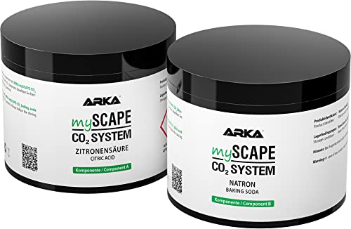 ARKA mySCAPE-CO2 Refiller | 2x 400 g | Nachfüllset für ARKA mySCAPE-CO2 System | Komponente A: Zitronensäure & Komponente B: Natron | Süßwasser Aquarium Aquascaping von ARKA