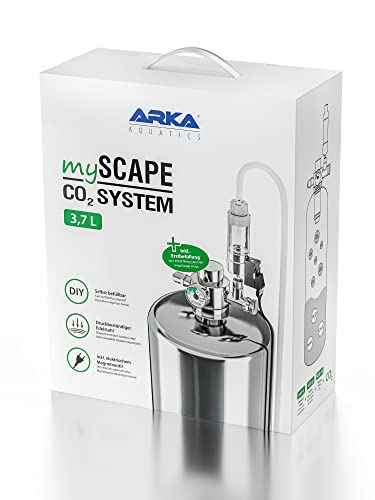 ARKA mySCAPE-CO2 System - 3,7 L - Selbst befüllbares, benutzerfreundliches CO2-System aus hochwertigem Edelstahl inkl. Zubehör, ideal für Aquascaping in Süßwasseraquarien. von ARKA