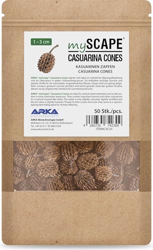 ARKA mySCAPE-Casuarina Cones - 50 Stück - Natürliche Wasseraufbereiter, schaffen tropenähnliche Bedingungen in Süßwasseraquarien, ideal für Garnelen. von ARKA