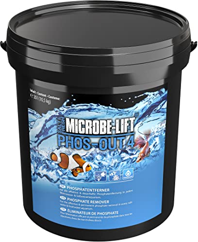 Phosphatentferner Aquarium – ARKA Phos-Out 4 Granulat 20 L / 10,5 kg – entfernt Phosphat, Silikat & Gelbstoffe – Eisenhydroxid-Absorber für Süß- & Meerwasser – inkl. Filterbeutel – pH-neutral von ARKA