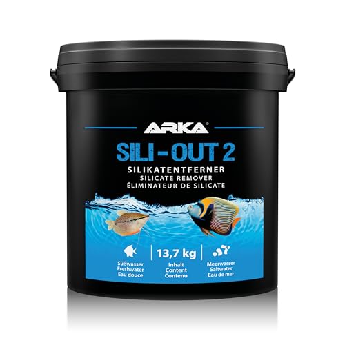 Silikatentferner Aquarium – ARKA Sili-Out 2 – 20 L / 13 kg – entfernt Silikat, Phosphat & Gelbstoffe – stabilisiert Wasserwerte ohne pH-Schwankung – für Meer- & Süßwasser – inkl. Filterbeutel Silikatentferner Aquarium – ARKA Sili-Out 2 – 20 L / 13 kg – entfernt Silikat, Phosphat & Gelbstoffe – stabilisiert Wasserwerte ohne pH-Schwankung – für Meer- & Süßwasser – inkl. Filterbeutel von ARKA