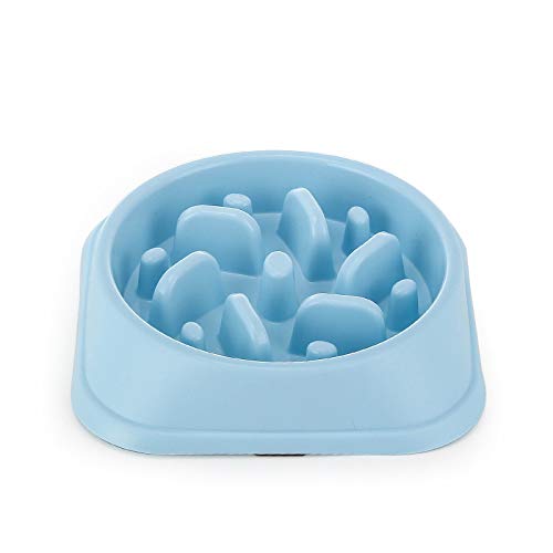 ARKEM Hundefutter, Napf für langsames Futter für Haustiere, Anti-Spill-Hundenapf, Anti-Choking-Napf für Haustiere, Anti-Choking-Napf mit Blähstopp für mittlere und große Hunde-Light Blue von ARKEM