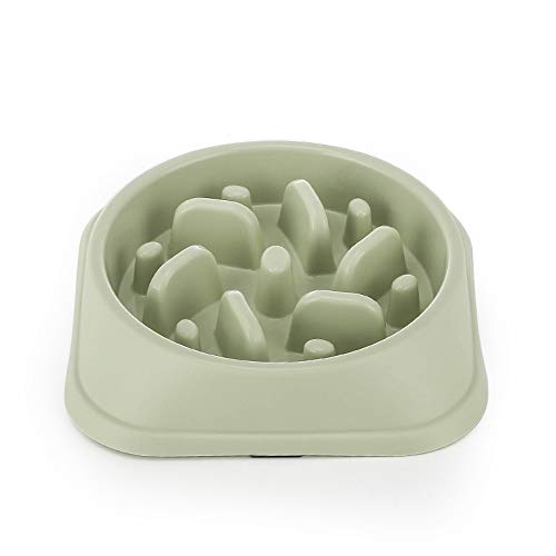 ARKEM Hundefutter, Napf für langsames Futter für Haustiere, Anti-Spill-Hundenapf, Anti-Choking-Napf für Haustiere, Anti-Choking-Napf mit Blähstopp für mittlere und große Hunde-Light Green von ARKEM