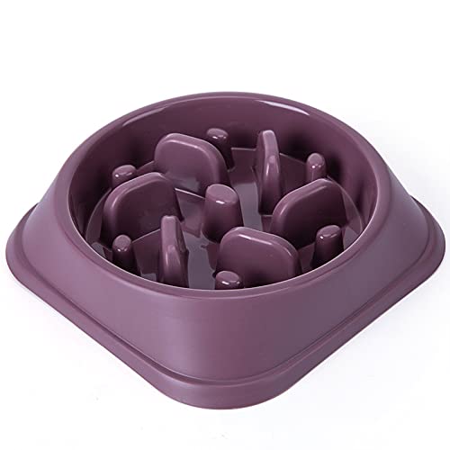 ARKEM Hundefutter, Napf für langsames Futter für Haustiere, Anti-Spill-Hundenapf, Anti-Choking-Napf für Haustiere, Anti-Choking-Napf mit Blähstopp für mittlere und große Hunde-Purple von ARKEM