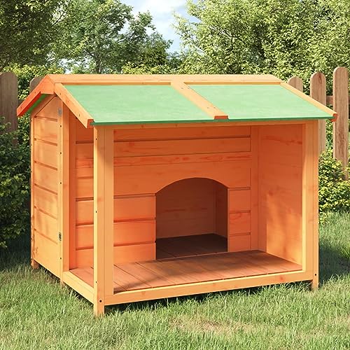 ARKEM Hundehütte Braun 96x87x80,5 cm Massivholz Kiefer HundehüTte Outdoor Winterfest von ARKEM
