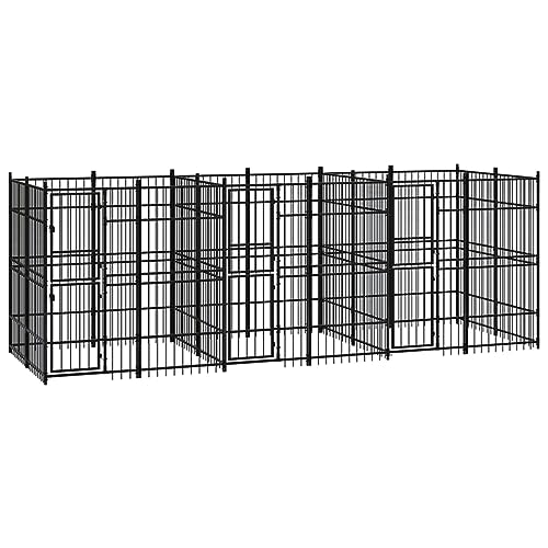 ARKEM Outdoor-Hundezwinger Stahl 11,06 m² Katzengehege Outdoor Chicken Run Gitterbox Hund von ARKEM