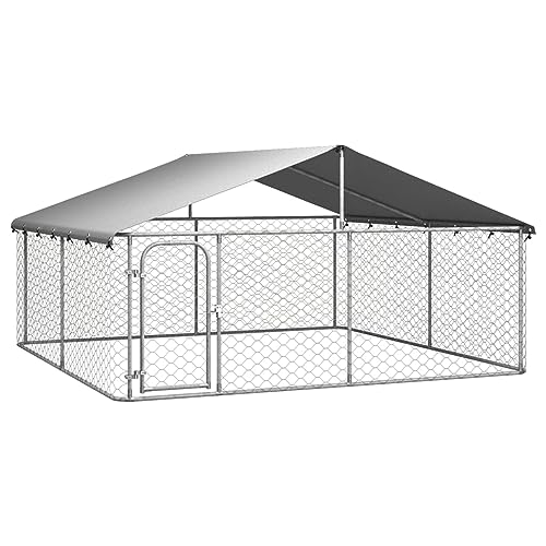 ARKEM Outdoor-Hundezwinger mit Dach 300x300x150 cm Kennel Mit Verkleidung von ARKEM