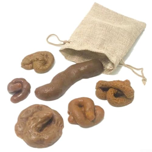6 Set mit simulierten Kotspielzeugen, Geschenk, lustiges Spielzeug, weiche Kotabdeckung, realistisch, weich, gefälschter Hundekot-Spielzeug, Streich von ARMYJY