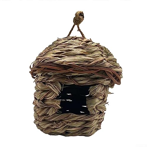 Hängendes Kolibri-Vogelhaus, handgewebt, Stroh, Vogelhäuser, Gartennesthaus, A Hängendes Kolibri-Vogelhaus, handgewebt, Stroh, Vogelhäuser, Gartennesthaus, A von ARMYJY