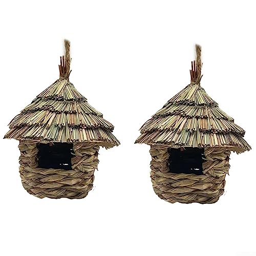 Hängendes Kolibri-Vogelhaus, handgewebtes Stroh-Vogelhäuschen, Gartennesthaus, E Hängendes Kolibri-Vogelhaus, handgewebtes Stroh-Vogelhäuschen, Gartennesthaus, E von ARMYJY