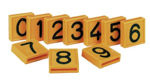 ARNDT Nummernblock gelb für Markierungsbänder Halsbänder Nr. 6 BZW. 9 von ARNDT