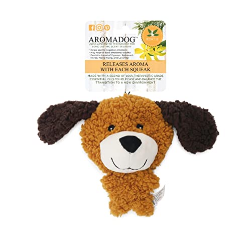 AROMADOG Rosewood Rescue Hundespielzeug mit großem Kopf, fülllos, mit beruhigenden ätherischen Ölen von AROMADOG