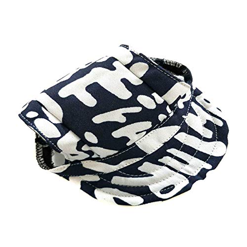 AROYEL Baseball-Kappe für Hunde, aus Segeltuch, Sonnenschutz, für große und kleine Haustiere, Größe L, blaue Buchstaben von AROYEL
