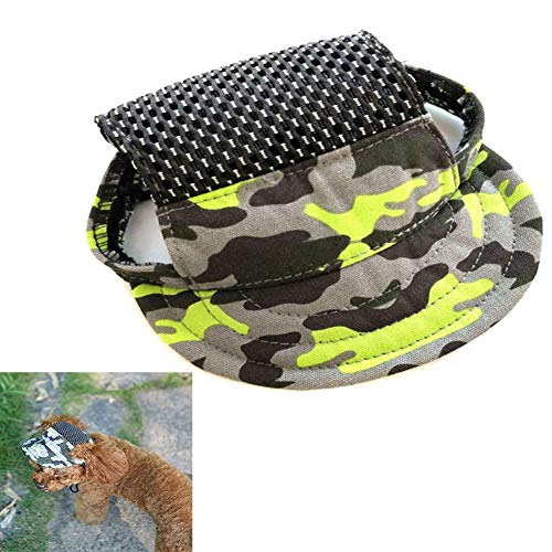 AROYEL Baseball-Kappe für Hunde, aus Segeltuch, Sonnenschutz für große und kleine Haustiere (S, Tarnmuster) von AROYEL