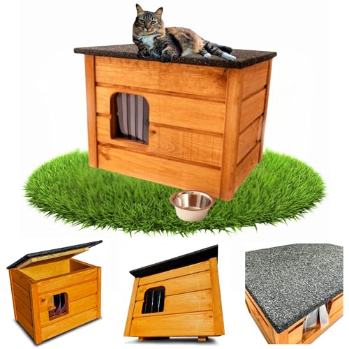 ARPON Outdoor Katzenhaus - Katzenhütte Winterfest isoliert - Katzenhäuschen für Draußen - Wetterfest Haus für Katze mit öffnbarem Dach - Größe des Hauses: 57 x 47 x 44 -Vollständig montierte ARPON Outdoor Katzenhaus - Katzenhütte Winterfest isoliert - Katzenhäuschen für Draußen - Wetterfest Haus für Katze mit öffnbarem Dach - Größe des Hauses: 57 x 47 x 44 -Vollständig montierte von ARPON