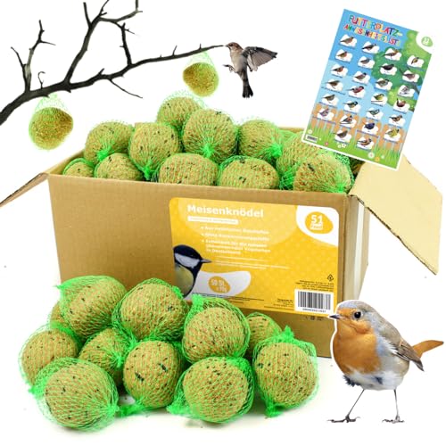 ARPON Meisenknödel, Vogelfutter - Futterknödel für Vögel zur Ganzjährigen Fütterung - Vogelknödel mit Nährstoffreichen Zutaten - Fettfutter für Wildvögel- Fat Balls - Made in EU ARPON Meisenknödel, Vogelfutter - Futterknödel für Vögel zur Ganzjährigen Fütterung - Vogelknödel mit Nährstoffreichen Zutaten - Fettfutter für Wildvögel- Fat Balls - Made in EU von ARPON