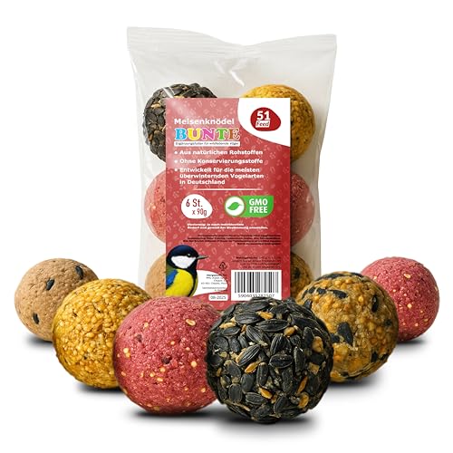 Meisenknödel ohne Netz |Mix knödel für Wildvögel und Gartenvögel| Wildvogelfutter 6 x 90g | Premium vogelknödel Ganzjahresfutter| Körnerkugel für alle Vogelarten| Fettfutterrg Meisenknödel ohne Netz |Mix knödel für Wildvögel und Gartenvögel| Wildvogelfutter 6 x 90g | Premium vogelknödel Ganzjahresfutter| Körnerkugel für alle Vogelarten| Fettfutterrg von ARPON
