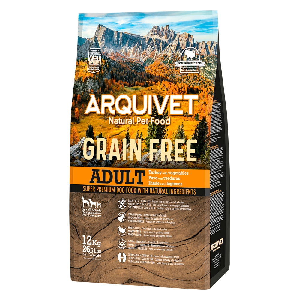 2 x 12 kg Arquivet Dog zum Sonderpreis! - Grain Free Truthahn von ARQUIVET