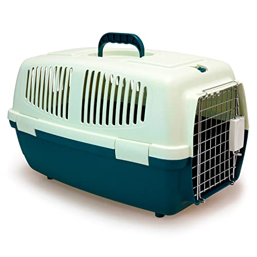 Arquivet Transportbox aus Kunststoff für Haustiere, 59 x 36 x 33 cm, kleine oder mittelgroße Hunde und Katzen, große Nagetiere - Transportbox für Zug und Auto von Arquivet
